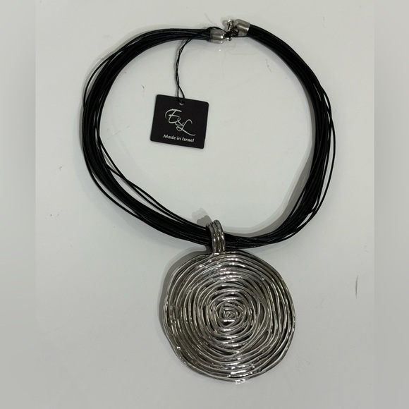 NWT E&L Sterling Silver  Swirl Pendant Necklace - Picture 4 of 8